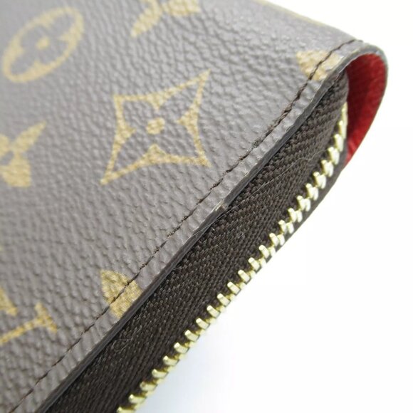 LOUIS VUITTON Zippy Round wallet M41896 Monogram canvas Brown Coquelicot Used LV - Picture 5 of 10